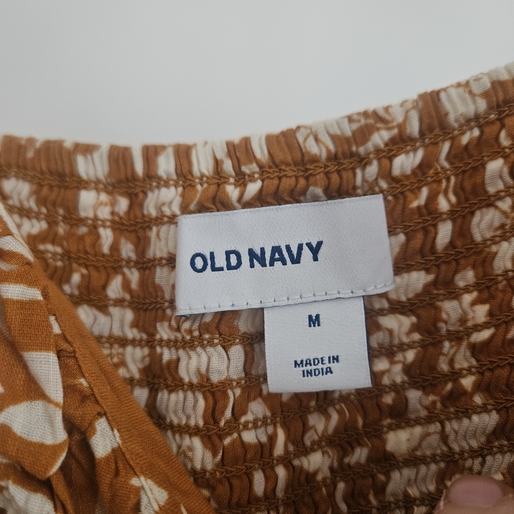 Old Navy Orange and White Floral Mini Dress - Picture 4 of 5